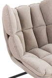 Stuhl Relax Kissen Auf Rahmen Textil/ Metall Extra Hellgrau