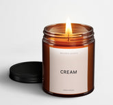 Cream Duftkerze 200g – Zitrus, Rose & Moschus, Sojawachs, 45h