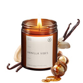 Vanilla Vibes Duftkerze 200g – Vanille, Tonkabohne & Macadamia, 45h