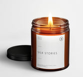 Silk Stories Duftkerze 200g – White Magnolia & Citrus, Sojawachs, 50h