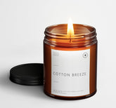 Cotton Breeze Duftkerze 200g – Vanille, Rose & Moschus, Sojawachs