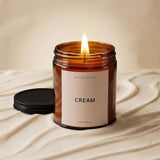 Cream Duftkerze 200g – Zitrus, Rose & Moschus, Sojawachs, 45h