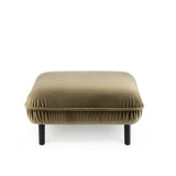 Bean Pouf grüner Velours - modulares Sofa