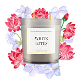 White Lotus Duftkerze 230g – Weißer Lotus & Sandelholz, 50h