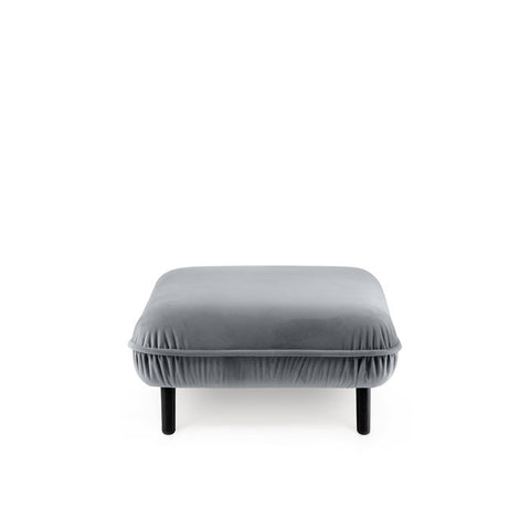 Bean Pouf grauer Velours - modulares Sofa