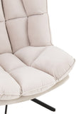 Stuhl Relax Kissen Auf Rahmen Textil/Metall Beige