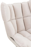Stuhl Relax Kissen Auf Rahmen Textil/Metall Beige