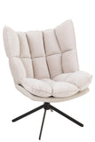 Stuhl Relax Kissen Auf Rahmen Textil/Metall Beige