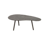 Couchtisch Tropfen Aluminium/Metall Schwarz Small