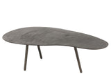 Couchtisch Tropfen Aluminium/Metall Schwarz Large