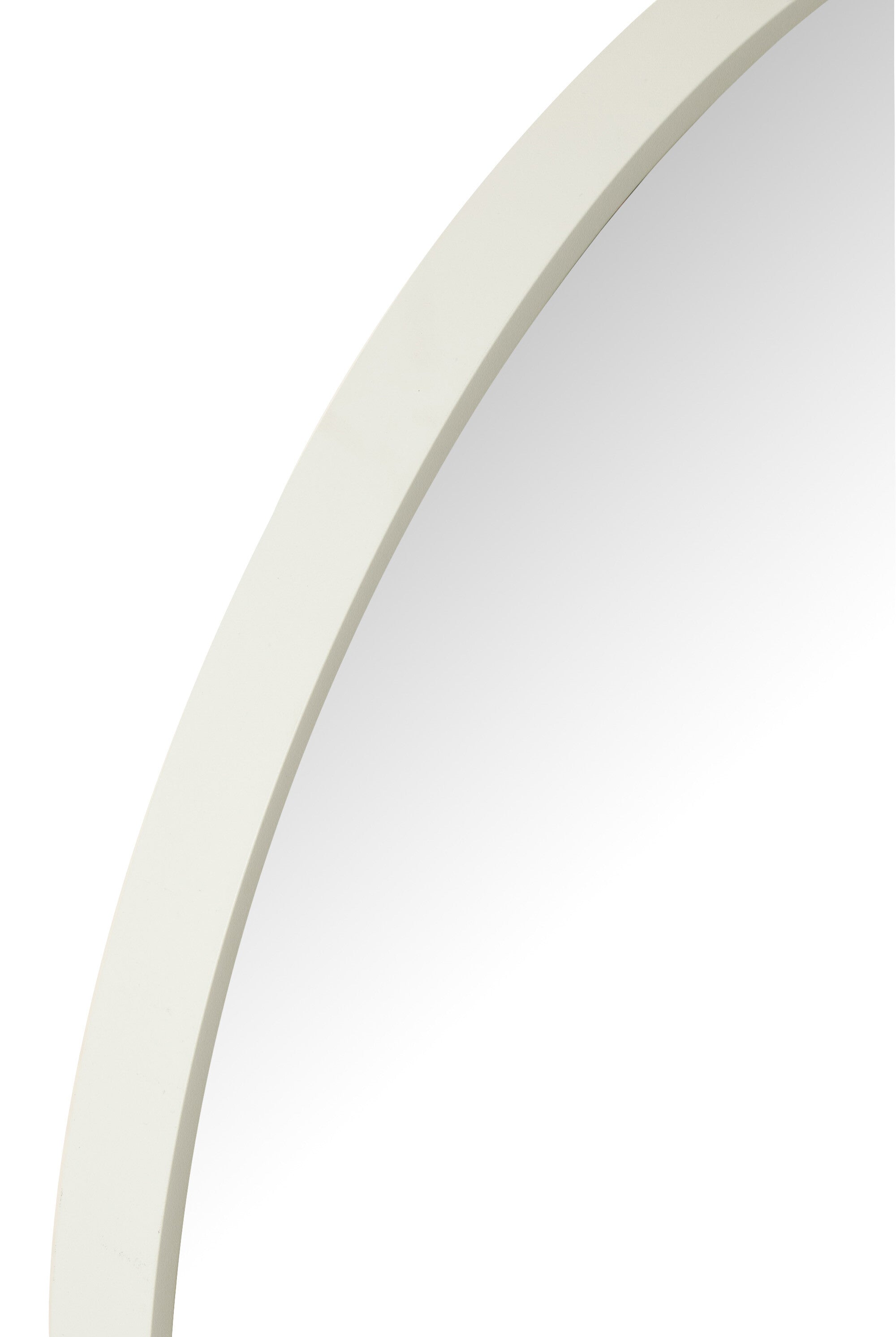 Spiegel Oval Glas/Metall Weiß