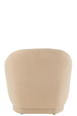 Hocker Teddy Velours Warm Beige