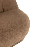 Hocker Teddy Velours Braun