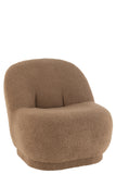 Hocker Teddy Velours Braun