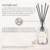 Raumdiffuser 250 ml Babypowder – Pudriger Raumduft wie Babypuder – Duftstäbchen für Zuhause, Bad & Schlafzimmer – Clean Cotton & Soft Powder Duft – Made in EU