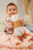 BOHORIA® Musselin Mulltuch Baby-Spucktuch Rose 80x80cm