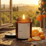 Aura Duftkerze 200g – Orange & Zedernholz, Sojawachs, 45h