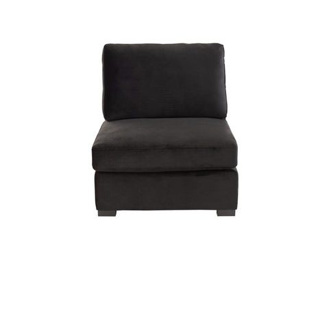 Sessel Mitte Samt Schwarz