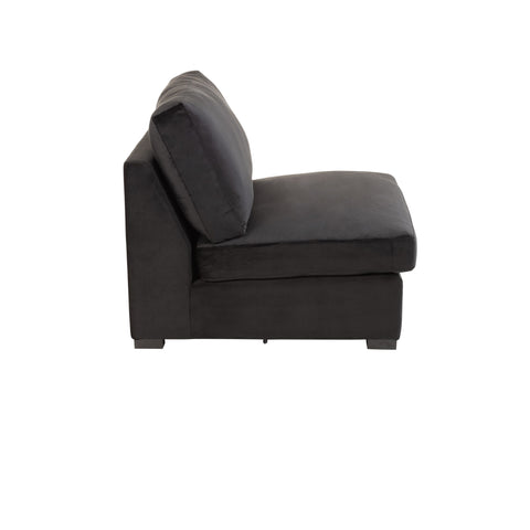 Sessel Mitte Samt Schwarz