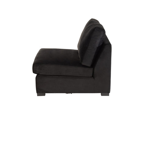 Sessel Mitte Samt Schwarz