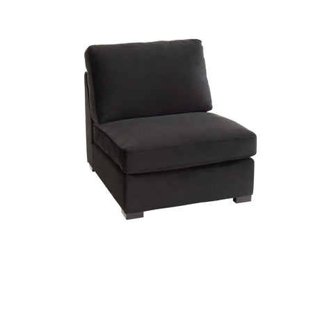 Sessel Mitte Samt Schwarz