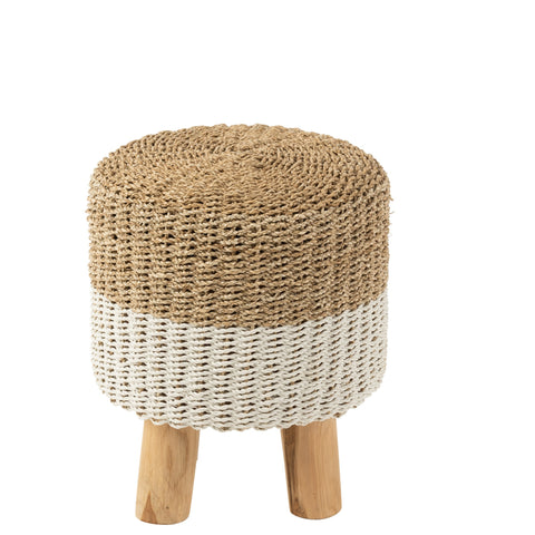 Hocker "Seegras" weiß