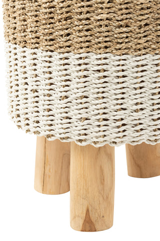 Hocker "Seegras" weiß