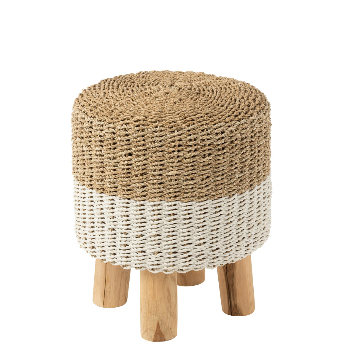 Hocker "Seegras" weiß