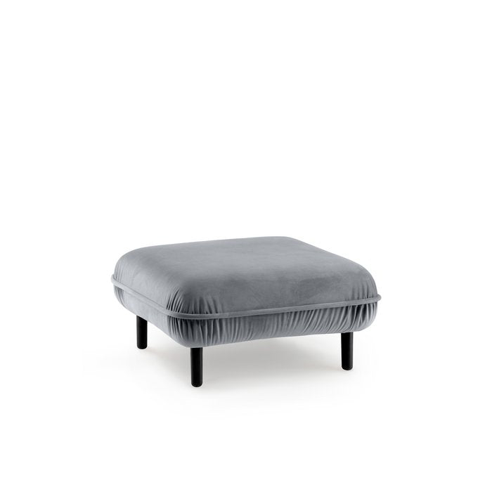 Bean Pouf grauer Velours - modulares Sofa