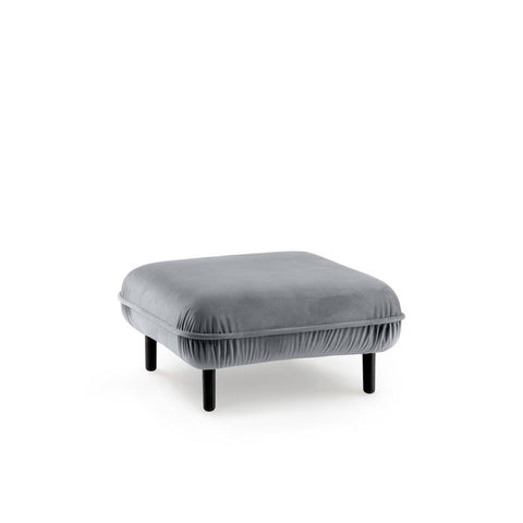 Bean Pouf grauer Velours - modulares Sofa