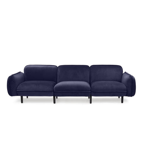 Bean Sofa blaues Velours