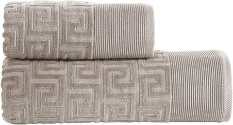 BOHORIA® Premium Jacquard Handtuch Set bestehend aus Handtuch und Badehandtuch