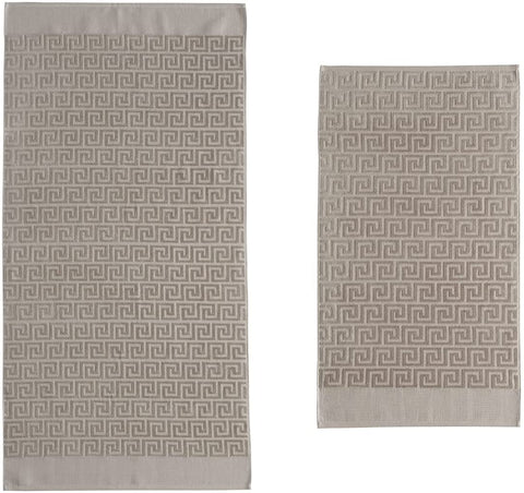 BOHORIA® Premium Jacquard Handtuch Set bestehend aus Handtuch und Badehandtuch