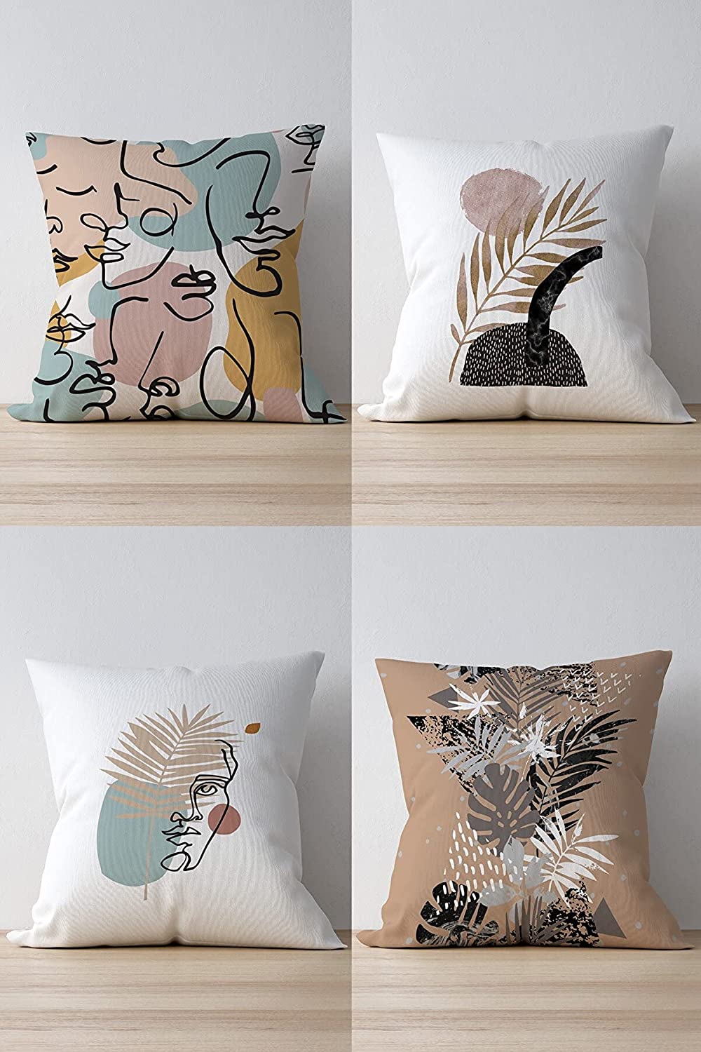 4er Kissen Set Abstract Art