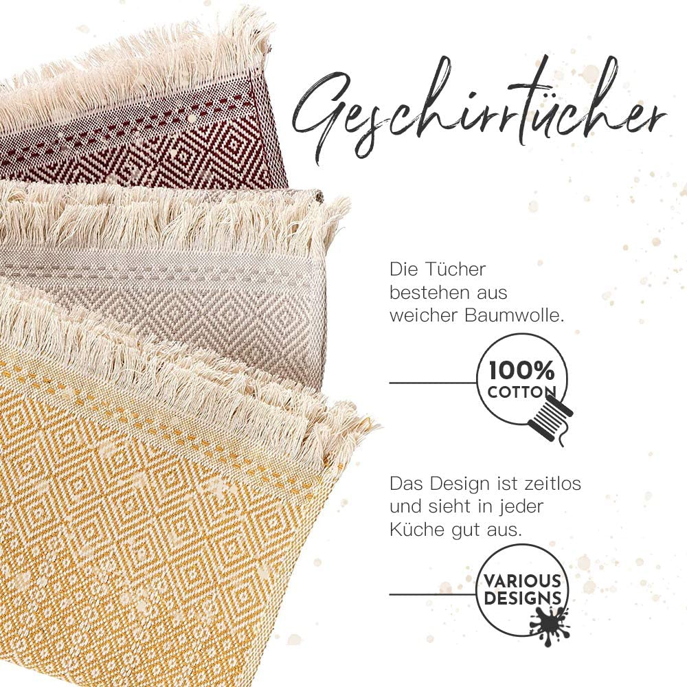 Premium-Geschirrtuch-3er-Set-(Boho-Collection)
