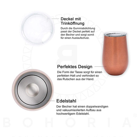 Tumbler Edelstahlbecher Rosegold