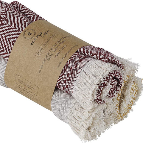 Premium-Geschirrtuch-3er-Set-(Boho-Collection)