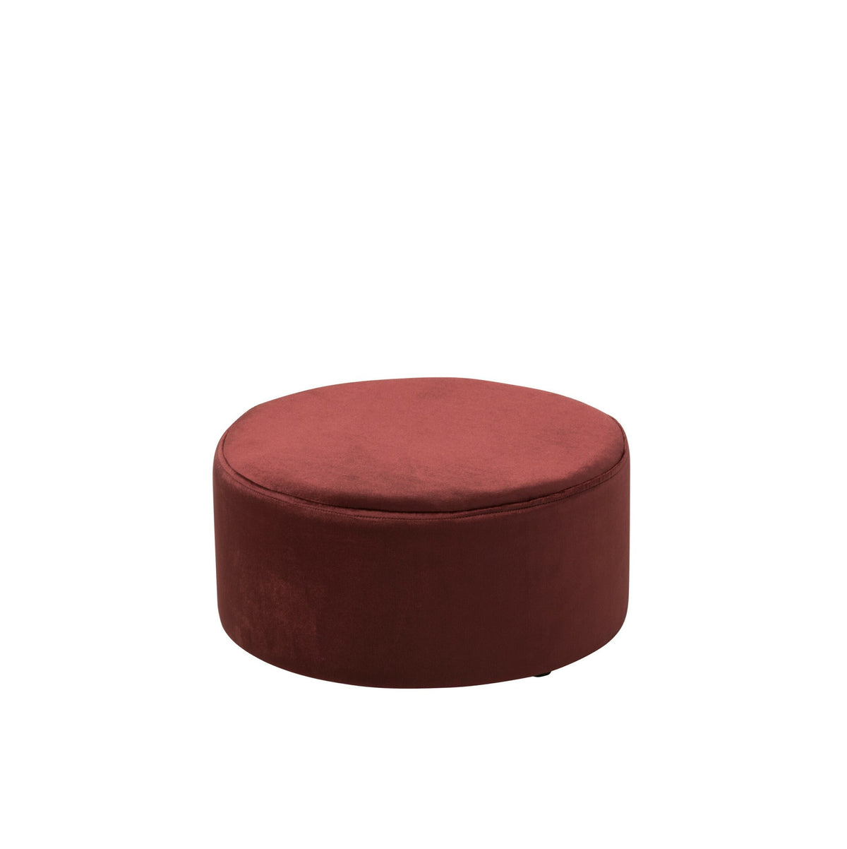 Runder Samt Hocker (Bordeaux)