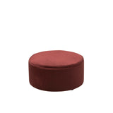 Runder Samt Hocker (Bordeaux)