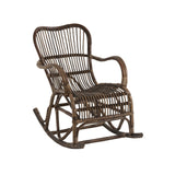 Schaukelstuhl Rattan Braun