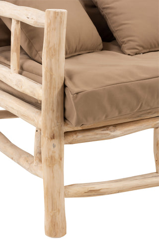 Sofa für 3 Personen "Teak Brown"