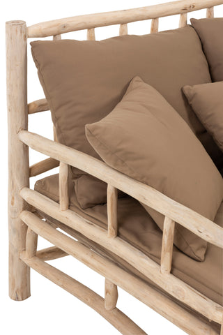 Sofa für 3 Personen "Teak Brown"