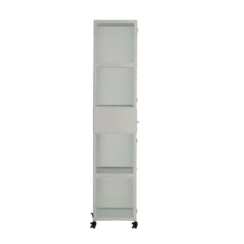 Hoher Metall Schrank (Weiß)