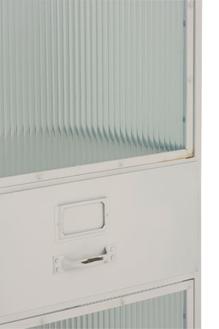 Hoher Metall Schrank (Weiß)