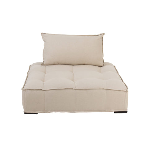 Sofa Lounge Puffleinen Beige