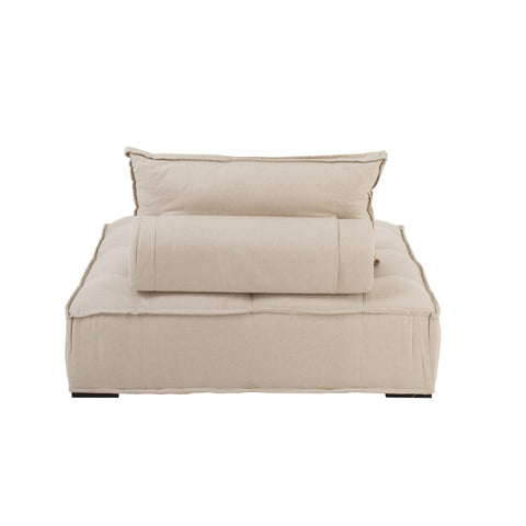 Sofa Lounge Puffleinen Beige