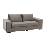 Sofa Lounge 2 Sitze Samt Grau