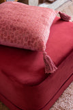 Viereckiger Puff Hocker (Rot)