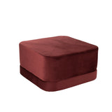 Viereckiger Puff Hocker (Rot)
