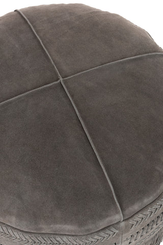 Hocker Puff Fransen (Grau)